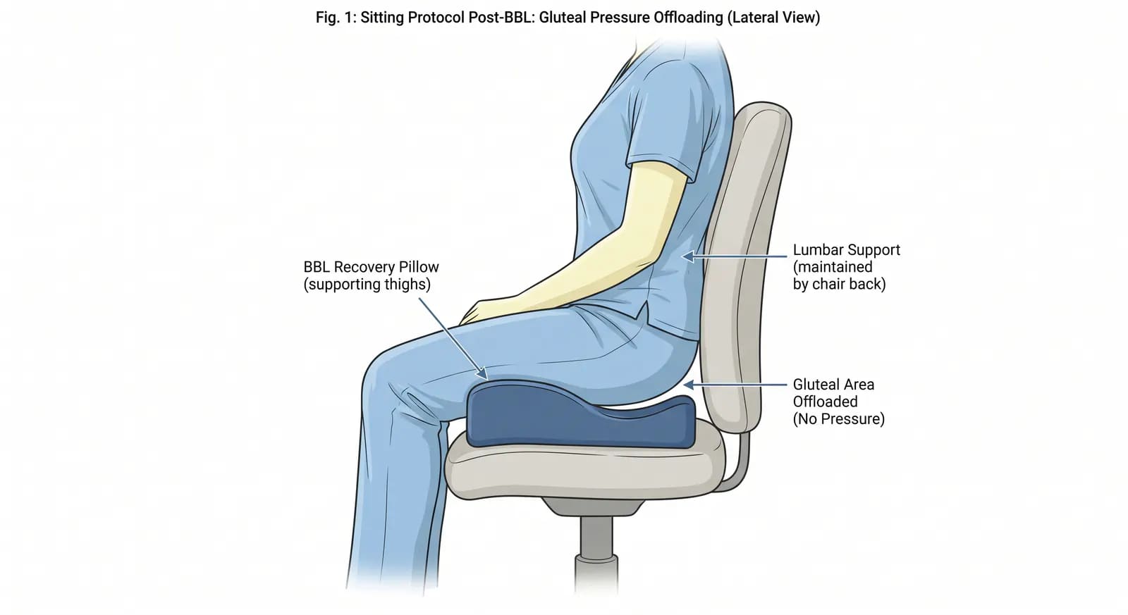 how to use a BBL pillow after surgery to protect fat grafts while sitting and sleeping