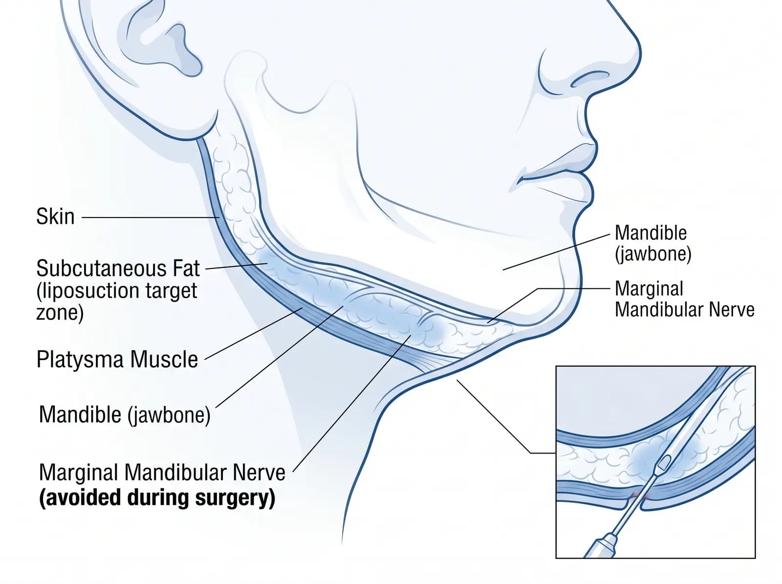 submental and neck fat anatomy: fat compartments and platysma muscle relevant to chin liposuction