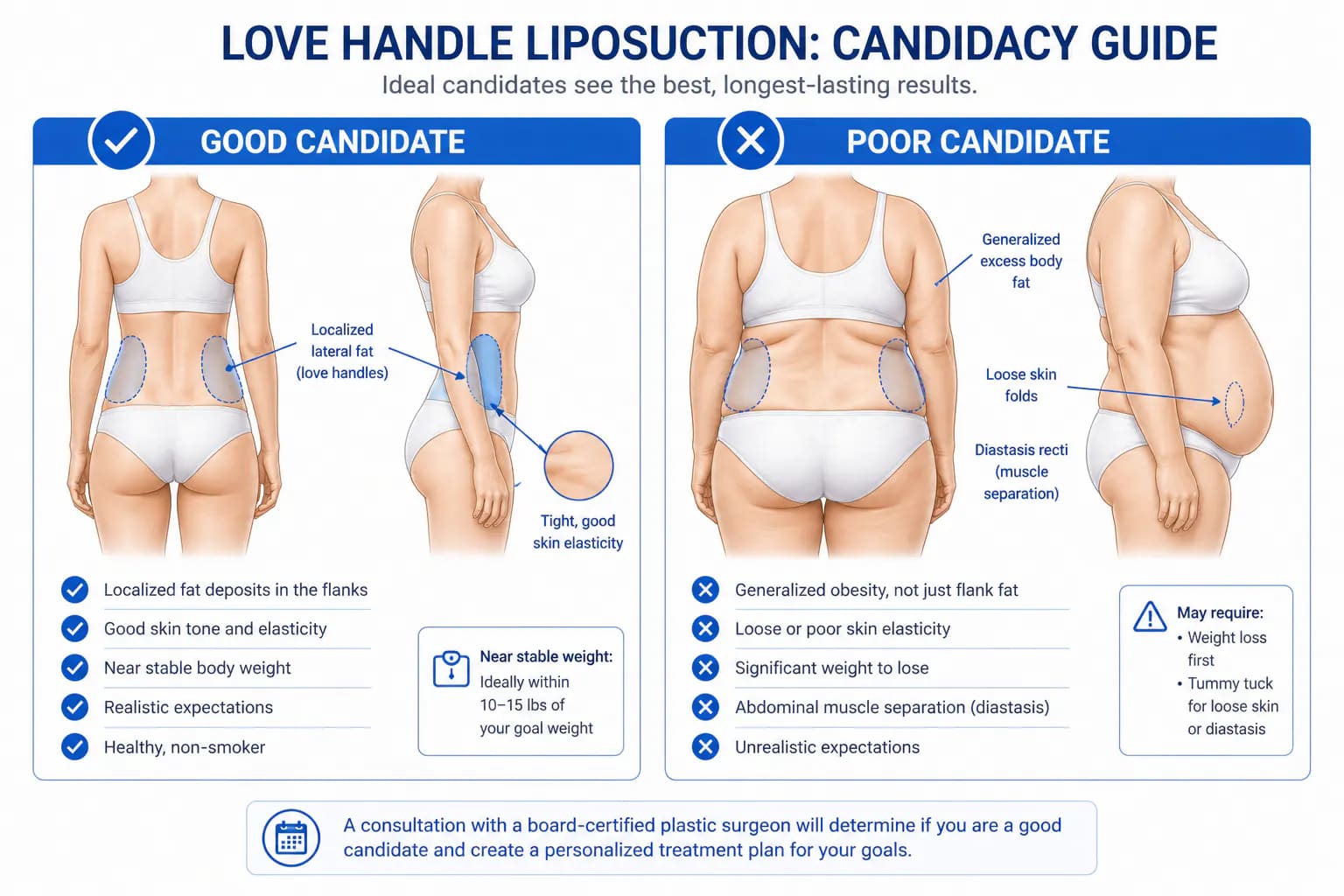 love handle liposuction candidacy criteria